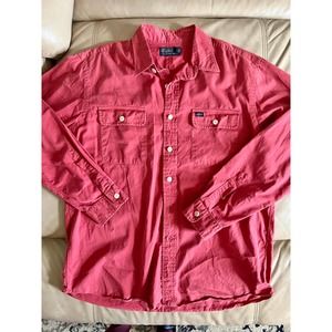 Mens XL red Polo Ralph Lauren casual button down